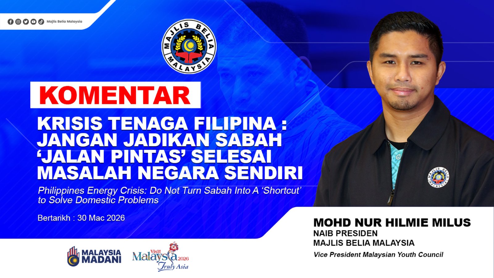 Krisis Tenaga Filipina : Jangan Jadikan Sabah ‘Jalan Pintas’ Selesai Masalah Negara Sendiri