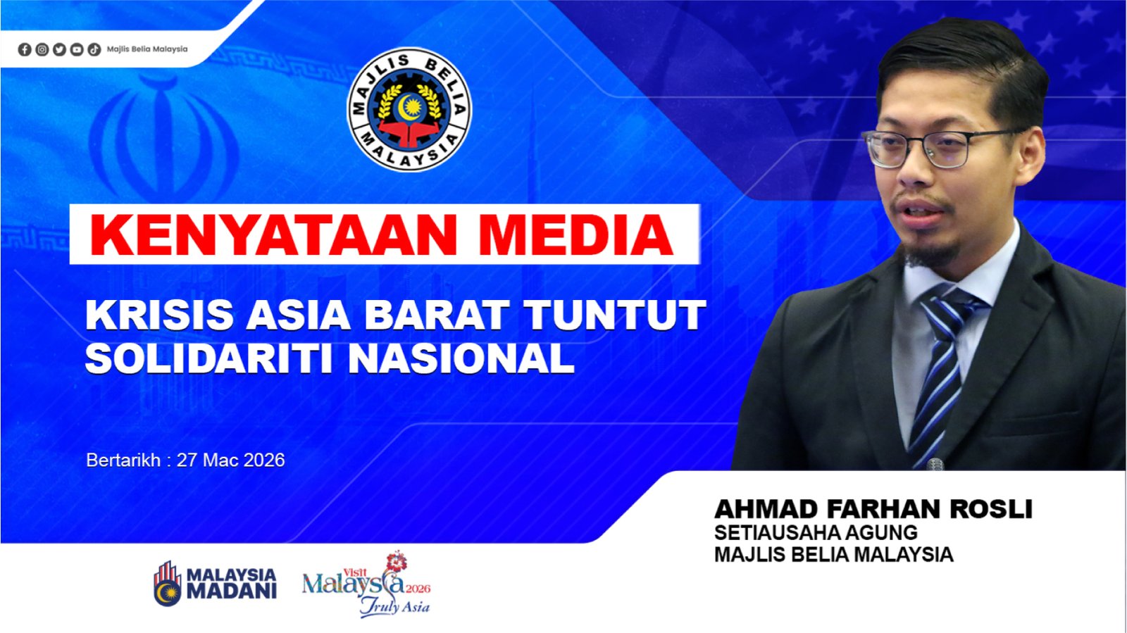 Krisis Asia Barat Tuntut Solidariti Nasional