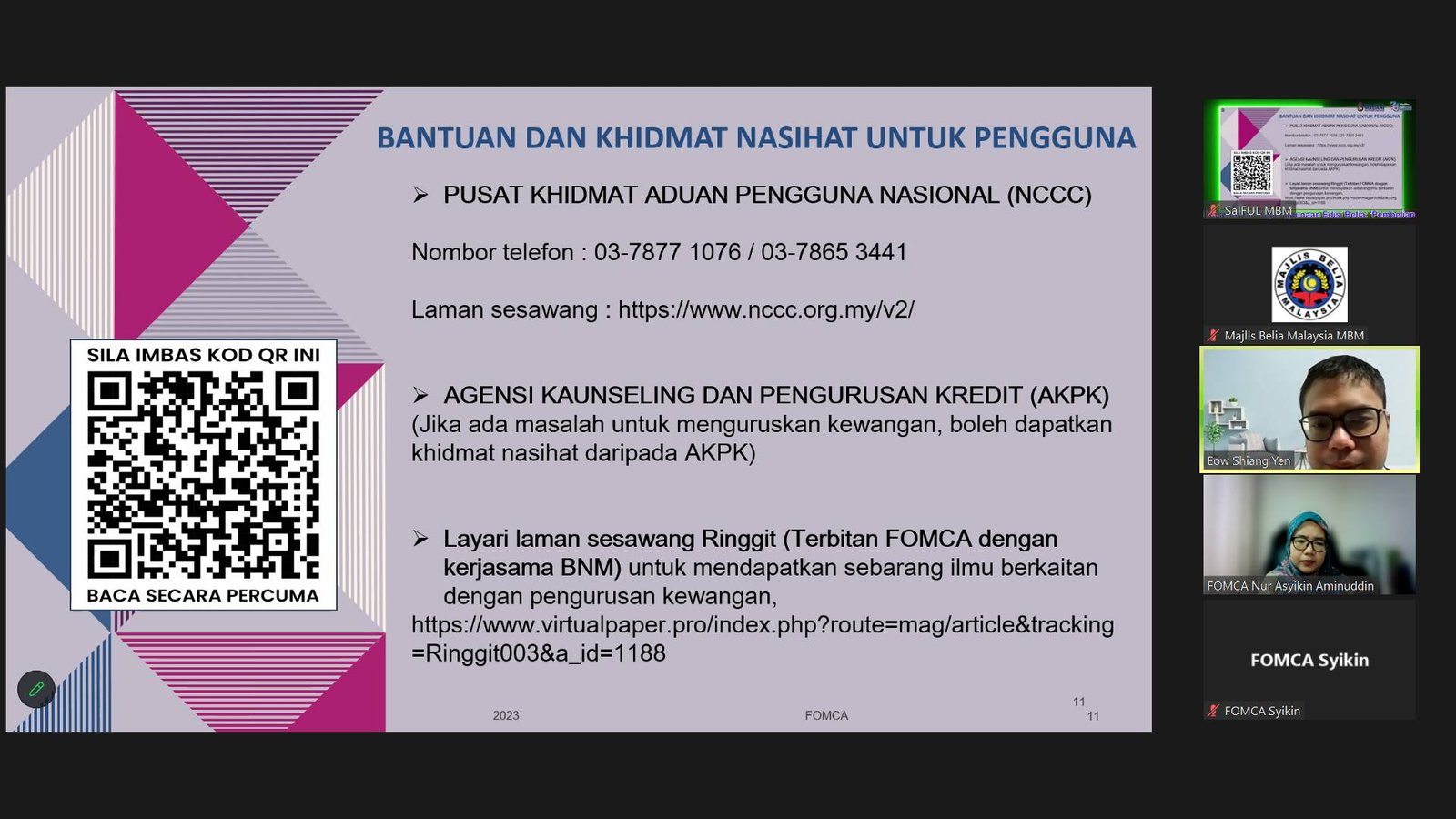 Sembang Santai Kesedaran Kepenggunaan Edisi Belia ‘Pembelian Bijak dan Pengurusan Kewangan: Perlukah Belia Cakna?’