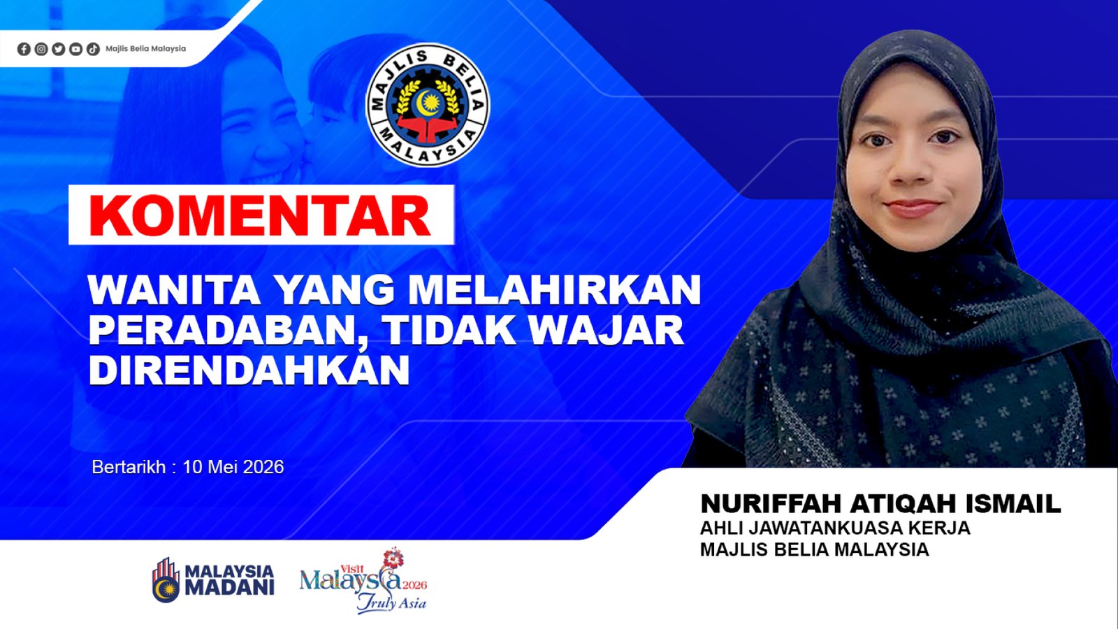 Wanita yang Melahirkan Peradaban, Tidak Wajar Direndahkan